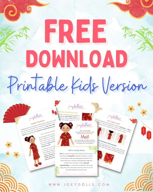 Joeydolls Chinese Doll Kids Printable